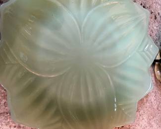 Vintage Jadeite Lotus Blossom Plate