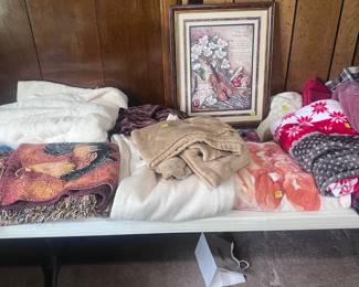 Throws, blanks, and bedding.