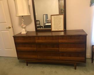 Mid Century Modern Dresser and Mirror!