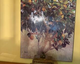 Art in Dining Room-
DELAYED AVAILABILITY
This item is to remain with the house for staging purposes until such time as the house is under contract to be sold. It is estimated that item will be available for pickup mid July