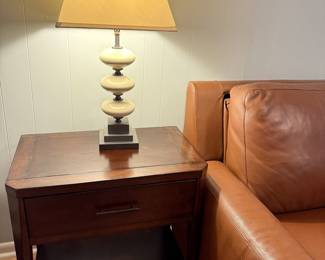Side table with lamp (two available)