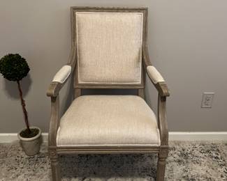 RH side linen chair