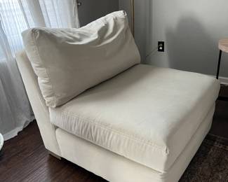 RH Velvet Armless Chair