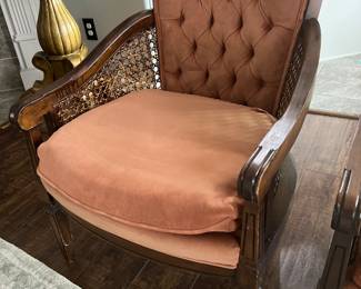 Beautiful Solid Wood/Cane Pair Side Chairs