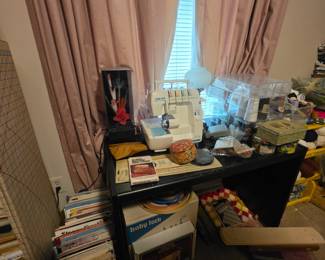 Lots of sewing items as well as fabrics!