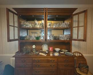 Lovely MCM Keller China cabinet with great storage at bottom