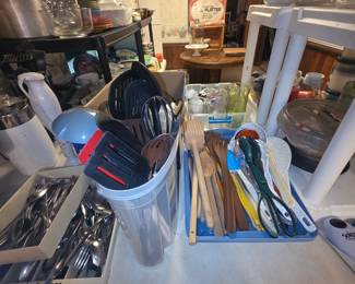 Kitchen - silverware , miscellaneous serving items