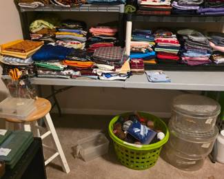 FABRIC - lots to choose from! Selling by the bag - you pick & stuff