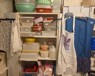 Tupperware & other plastic ware, decorating items, and more!