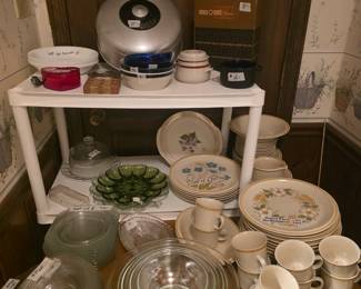 More dishes, covered glassware, miscellaneous
