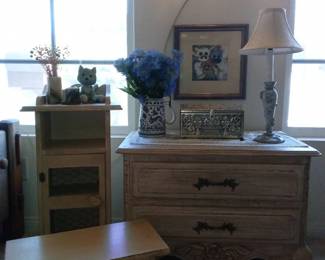 HU117Night Stand Small Curio Cabinet More