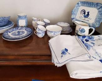 HU158Plates, Cups, Platters, Pitchers, Tablecoth