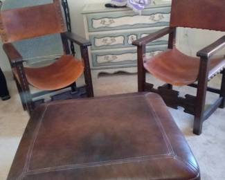 HU135VLeather Chairs Ottoman