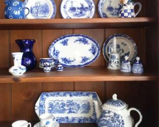 HU143Blue Plates, Vases More