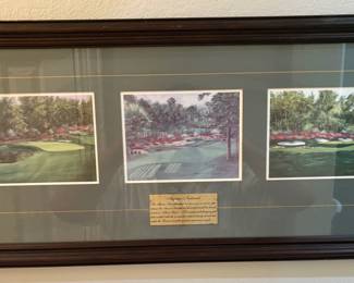FRAMED AUGUSTA NATIONAL, THE MASTERS CHAMPIIONSHIP.