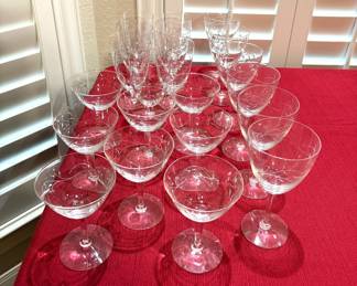 BEAUTIFUL CRYSTAL STEMWARE.