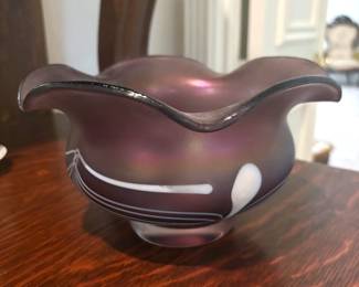 DESIGNER ART GLASS BOWL (POSCHINGER?)