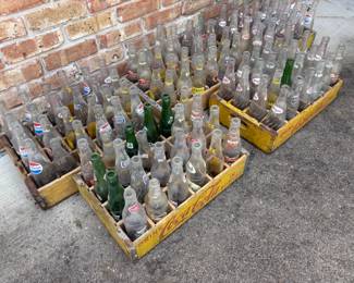 5 CASES OF VINTAGE POP BOTTLES.