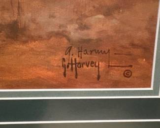 G, HARVEY FRAMED SIGNED NUMBERED. TITLED [TURNING THE LEAD]
