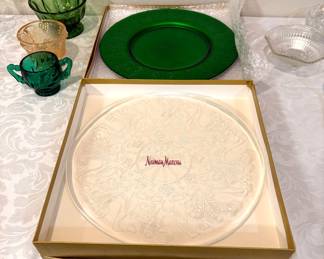 VERY OLD NEIMAN MARCUS PLATTER IN BOX.