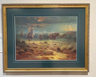 G, HARVEY FRAMED SIGNED NUMBERED. TITLED [TURNING THE LEAD]