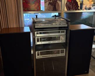 Vintage JVC Stereo and Records