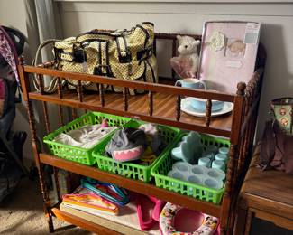 Vintage Jenny Lind Changing Table/ Baby Accessories