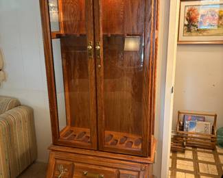 Vintage Lighted Gun Cabinet