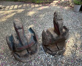 Weathered Wood Pelicans