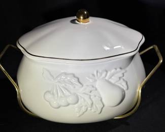 Vintage Teleflora Covered Serving Bowl