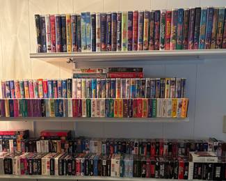 Large VHS Tape Collection