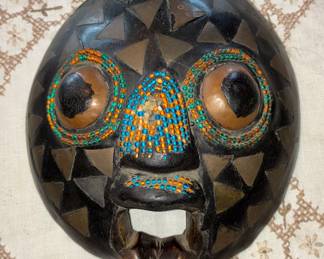 Ghana tribal beaded mask