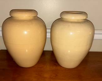 Large early vintage Bauer oil jars - very rare