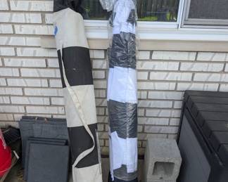 Patio umbrellas
Both new