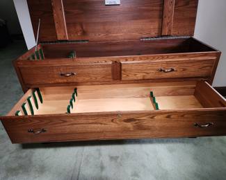 Amish-crafted sporting goods cabinet