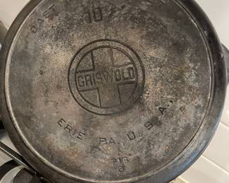 D94 - $60. Griswold 11.5" #10 Cast Iron