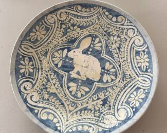 D58 - $20. Set of 4 Pottery Barn Plates. Measures 8.25" across.