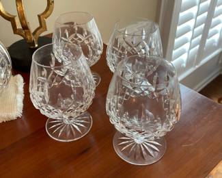 D84 - $60 - Waterford Brandy Snifters (set of 4). Measures 5 1/8" tall.