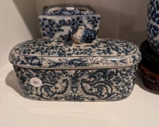 D153 - $20. Decorative Lidded Porcelain Box.