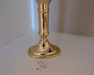 D144 - $15. Brass Candlestick 5.5" tall.