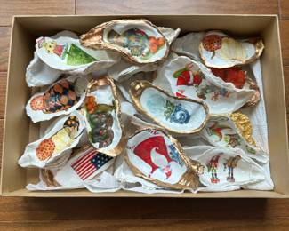 D69 - $4 Each. Oyster Shell Trinket Dishes.