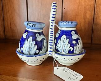 D99 - $14. Salt & Pepper. Made in Italy.