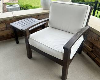 D38 - $750. Pottery BarnSofa Patio Set. *All pieces are sturdy*. Includes 2 Chairs. 1 Coffee Table. 1 side table. Sofa. All pieces are sturdy. Cosmetic damage includes paint coming off most of the collection. The sofa is in the best condition of the set as far as any missing paint goes it's only seen slightly on the front arms. As the rest of the set has more noticeable loss. Please see all photos. Was used on covered patio.