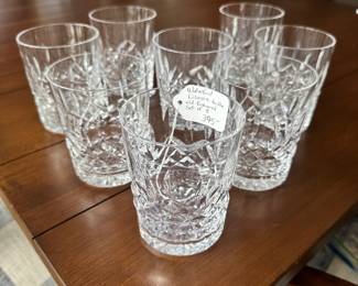 D86 - $395. Waterford Lismore Double Old Fashioned Glasses Set of 8. Measures 4 3/8" tall.