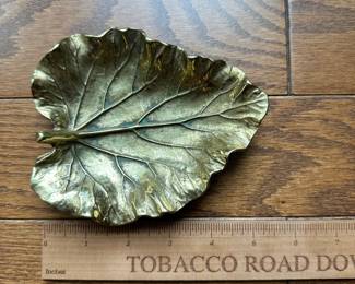 D116 - $25. Rhubarb Brass Leaf by Virginia Metal Crafters