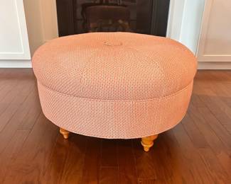 D51 - $200. Custom Ottoman. Like new condition. Measures 32"Diameter 18"Tall.
