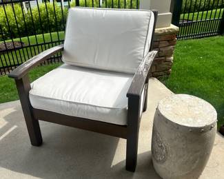 D38 - $750. Pottery BarnSofa Patio Set. *All pieces are sturdy*. Includes 2 Chairs. 1 Coffee Table. 1 side table. Sofa. All pieces are sturdy. Cosmetic damage includes paint coming off most of the collection. The sofa is in the best condition of the set as far as any missing paint goes it's only seen slightly on the front arms. As the rest of the set has more noticeable loss. Please see all photos. Was used on covered patio.