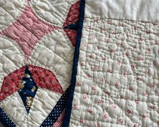 D18 - $30. Lap Quilt. Signs of wear, please see photos.