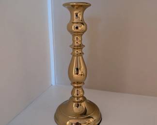 D146 - $15. Tall Brass Candlestick.