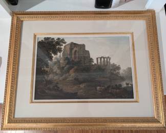 D98 - $195. Original Antique Painting. Framed it measures 21.5" x 17". The part of the signature you can see is illegible.